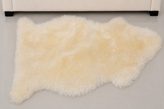 Genuine Ivory Sheepskin Rug Natural Soft Wool Fur Throw Chair Cover Floor Mat 20