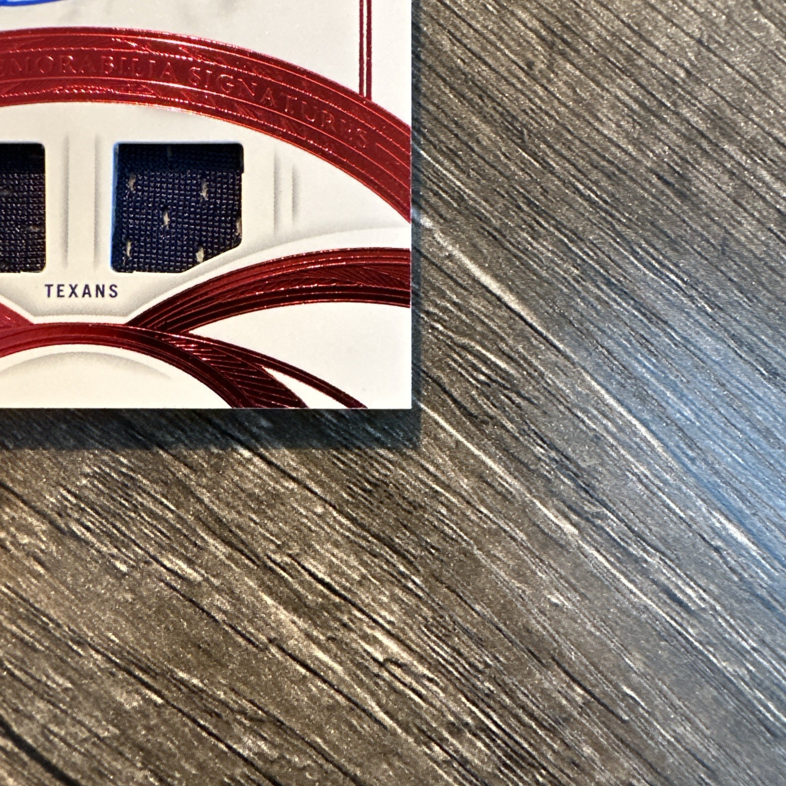 Andre Johnson 2025 Panini Flawless Dual Patch Auto Ruby 01/20 Texans Game-Used view 7