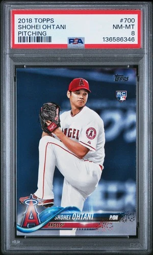 2018 Topps Shohei Ohtani #700 "Pitching" Rookie Card PSA 8 NM-MINT