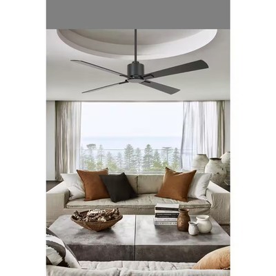 Lucci Air Climate 52 in. Black DC Ceiling Fan with Remote Control 510529010