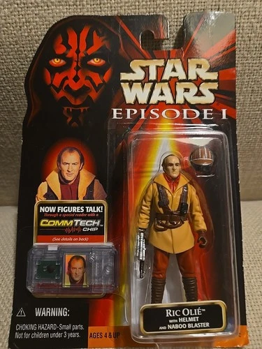 Vintage Star Wars Ric Olie Episode 1 Phantom Menace CommTech 3.75” Action Figure