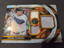 2023 Topps Tribute Miguel Cabrera GOLD Game Used Triple Relic /75