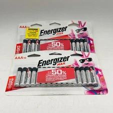 Energizer Max Alkaline AAA Batteries 16 Pack (Lot of 2)