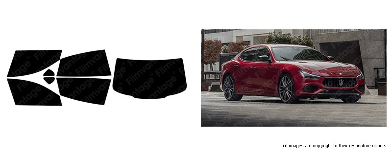 UC CARBON PRECUT WINDOW TINT KIT FOR MASERATI QUATTROPORTE 21-24 SIDE + REAR
