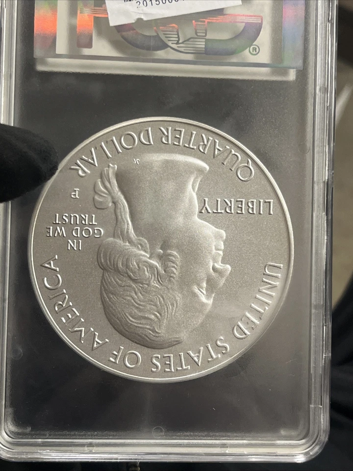 2015-P SARATOGA NP ATB 5 Oz. SILVER PCGS SP70 John Mercanti First Strike FS #8 - Image 3 of 4