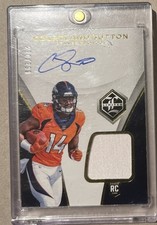 Courtland Sutton 2018 Panini Limited /299 #110 RPA Rookie Patch Auto RC