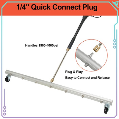 #ad 39.37” Pressure Power Washer Surface Cleaner 4000 PSI Sump Water Broom $56.78