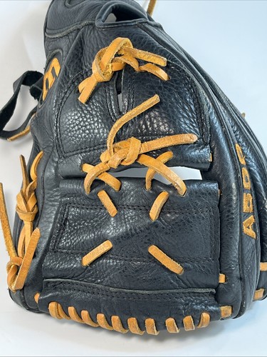 Guante de béisbol Wilson A500 12" negro y dorado tiro a la derecha A0500BB12 BONITO - Imagen 2 de 7
