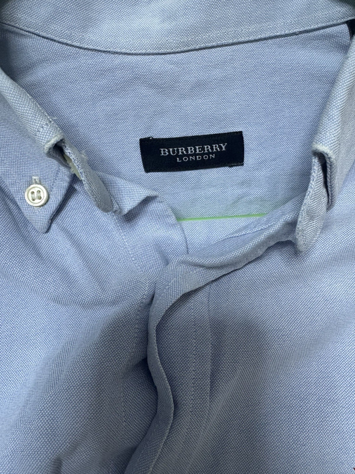 Burberry London Mens Shirt S Blue Excellent Condition Long Sleeve image 7