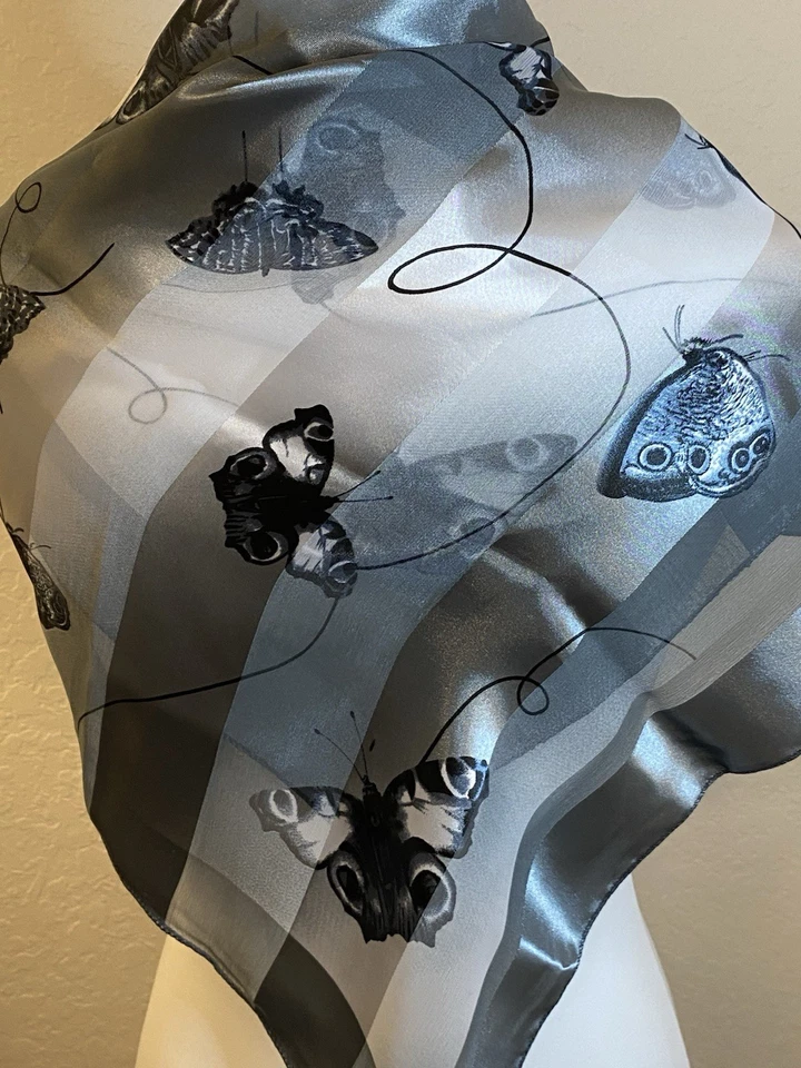 Mujer Gris Mariposa Bufanda Mantón Hada Verano Chic Caprichoso Foto 3 de 4