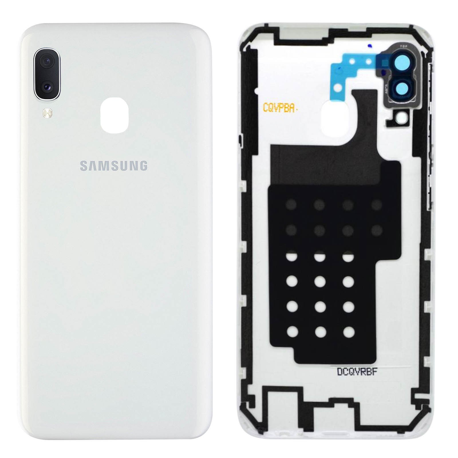 Samsung A20e cache batterie de rechange blanc façade arrière officielle