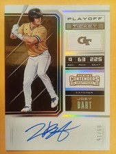 2018 Panini Contenders ONLY ONE ON EBAY Joey Bart Playoff Ticket GOLD Auto #/15
