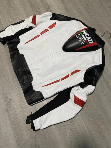 Ducati Corse Motorcycle Motorbike Rider's Racing Leather Jacket Jacket M - Picture 8 of 19