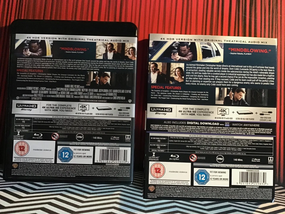 INCEPTION (4K UHD Blu-ray) + SLIPCOVER. 3-Disc. CHRISTOPHER NOLAN - Image 2 of 4