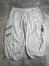 Vintage UFO Multi-Pocket Parachute Cargo Pants Light Grey Size XL