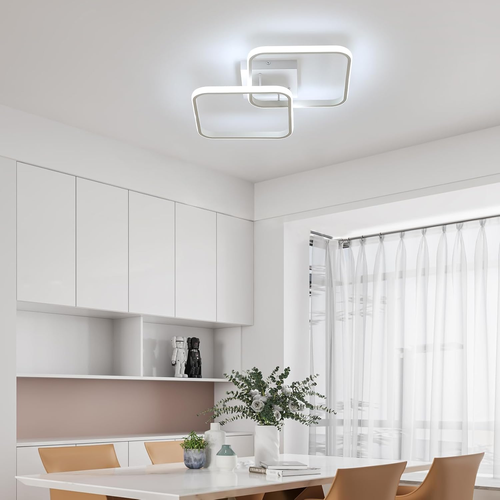 Plafoniera LED Soffitto 42W 4700LM, Lampada Da Soffitto Quadrata Moderna Bianco, - Foto 3 di 12