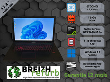 [Breizh Refurb] PC Portable Asus Rog Gl752Vw 17" i7 Gtx SSD Windows 11 + Office