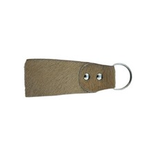 Portachiavi Artigianale Pelle di Cavallino Colore Terra d'ombra Donna