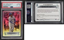 2022 Topps Update Rainbow Foil Julio Rodriguez #US44 PSA 8 Rookie RC