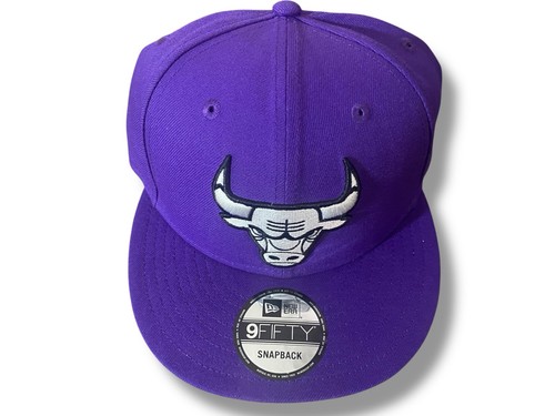 Chicago Bulls New Era 9Fifty Purple Snapback Hat Cap Embroidered Logo NBA - Picture 2 of 8