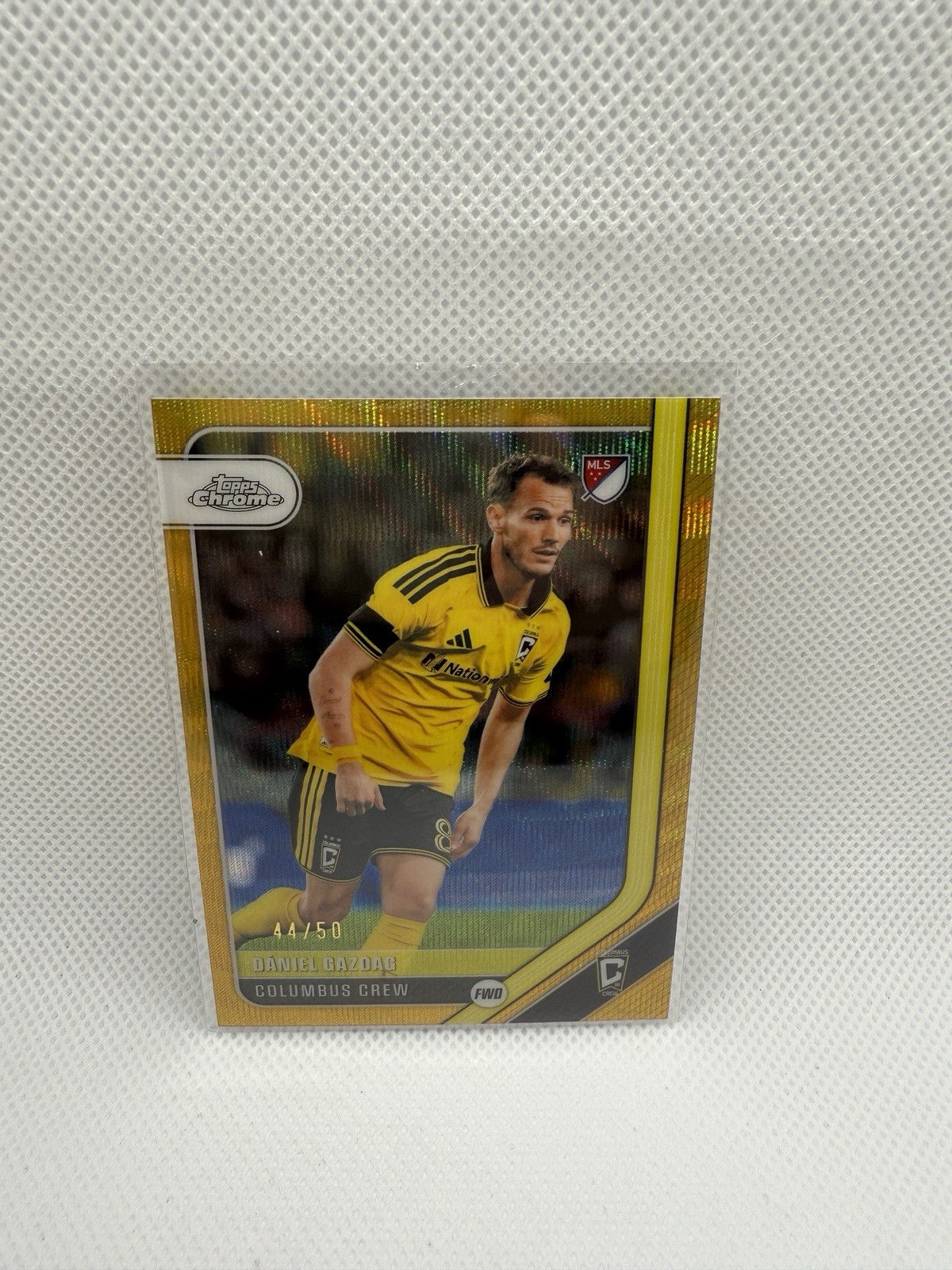 Daniel Gazdag 2026 Topps Chrome MLS #182 Gold Wave /50