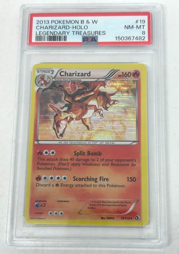 2013 Pokémon Black & White Legendary Treasures Charizard Holo PSA 8 - (N) #75F