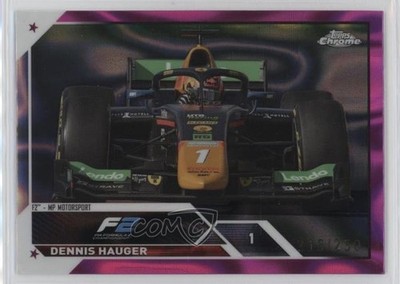 2023 Chrome Formula 1 F2 Cars Fuchsia Lava Refractor /250 Dennis Hauger #132 f9s