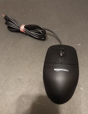 AMAZON BASICS MSU0939 Computer Maus kabelgebunden USB Schwarz für PC Laptop