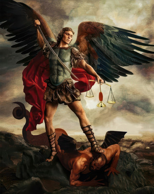 Poster Engel der Gerechtigkeit - Erzengel Michael Wandbild -...