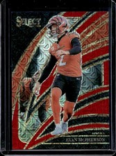 2025 Panini Select Evan McPherson Club Level Red Prizm #/49 Bengals