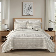 King Quilt Bedding Set - 100 Cotton King Bedspread - 3 Piece Boho Bedding ...