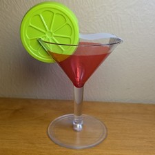 Martini Glass Tape Dispenser Cosmo Pink Cocktail Office Desk Scotch Magic Novelt