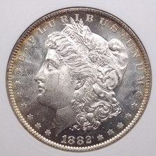 1882 "O" Morgan SILVER Dollar $1 ANACS MS64 #823 *SOAPBOX* BU Unc ECC&C, Inc.