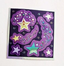 Vtg Sandylion Stickers Mod Stars Mother Of Pearl MOP Iridescent Opal