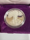 1990 S Proof American Silver Eagle Dollar, Original Box & COA, 1oz $1 USA Coin