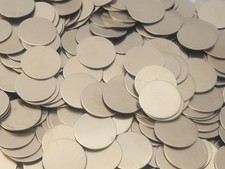 1 1/4" x 14 Gauge Nickel Silver Disc for Handstamping - Qty 10 or 1.25"-31mm