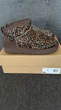 UGG Classic Ultra Mini Caspian leopard-print calf hair boots - UK4