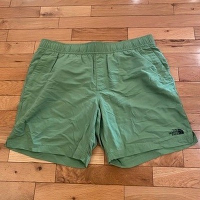 The North Face Mens Class V Water Shorts Green Large L Quick Dry Hiking Swim