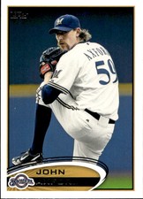 2012 Topps Milwaukee Brewers #MIL14 John Axford Baseball Card