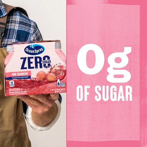 Ocean Spray® Mirtillo Rosa Zero Zucchero, Bottiglia da 10 Fl Oz, 6 conteggi. - Foto 4 di 6