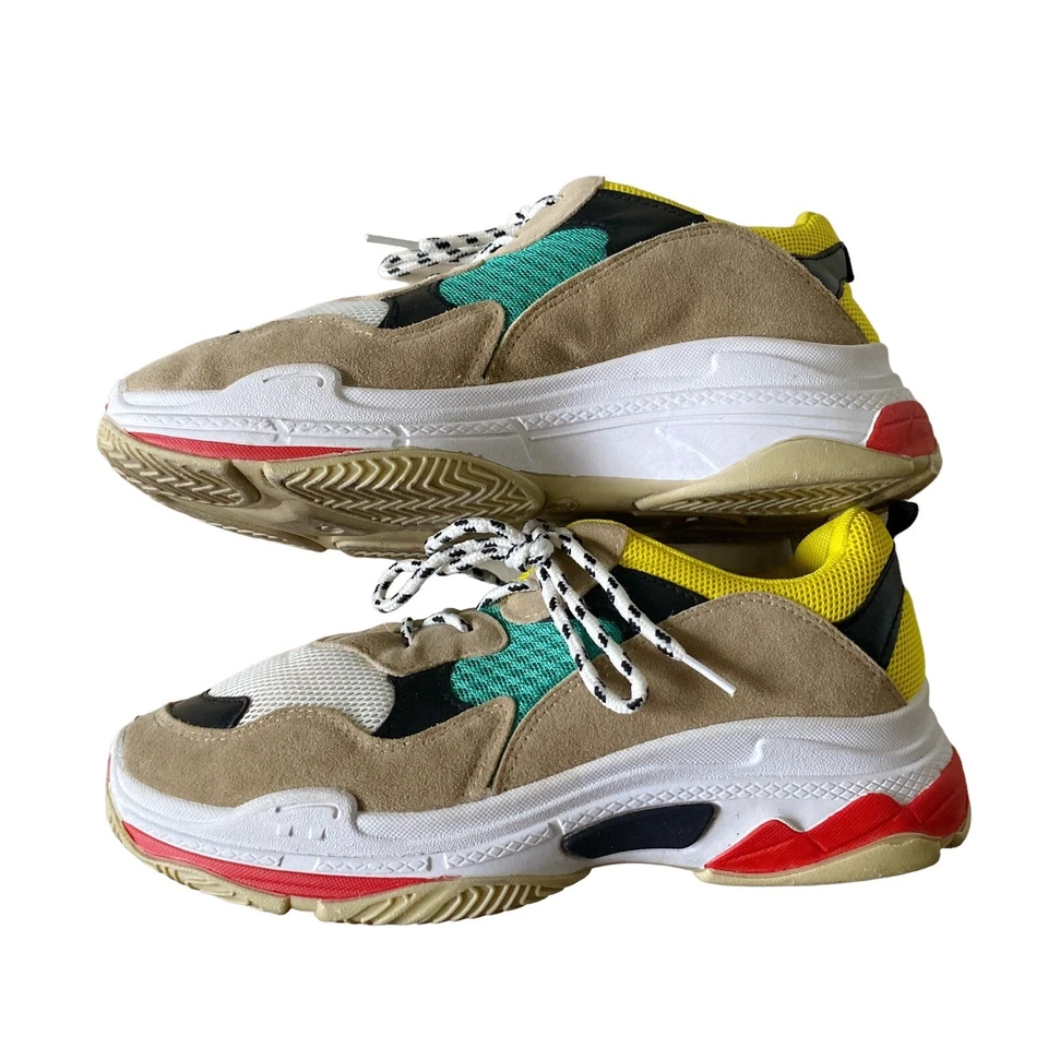 FOREVER Mujer Talla 9 Bloque de Color Grueso Papá Moda Zapatos Tenis Foto 3 de 4