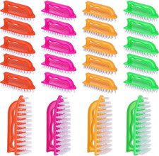 24 Pack Scrub Brushes for Cleaning Comfort Grip Stiff Bristles Cleaning Carpet B