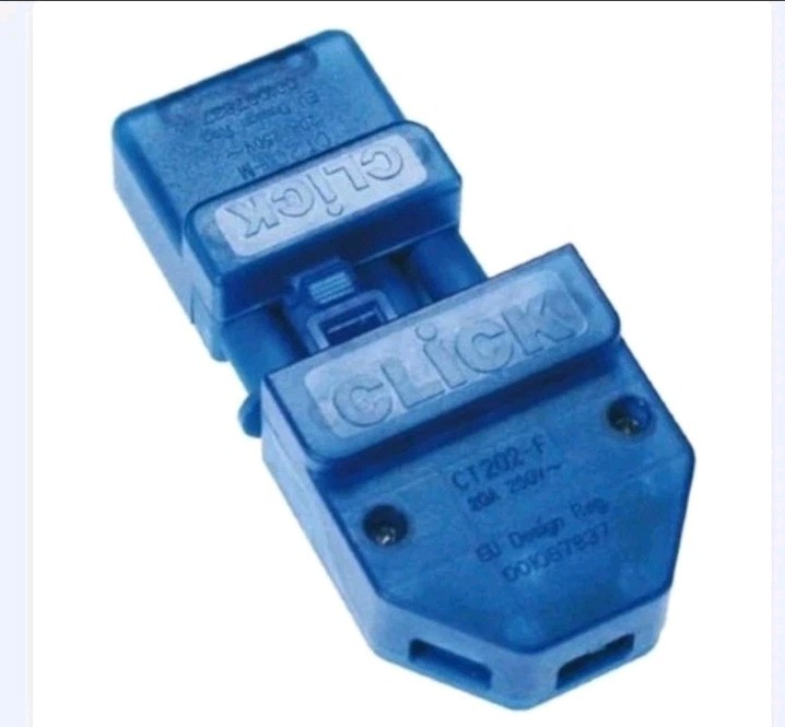 Click 250V 20A 4 Pin Flow Connector Blue CT202