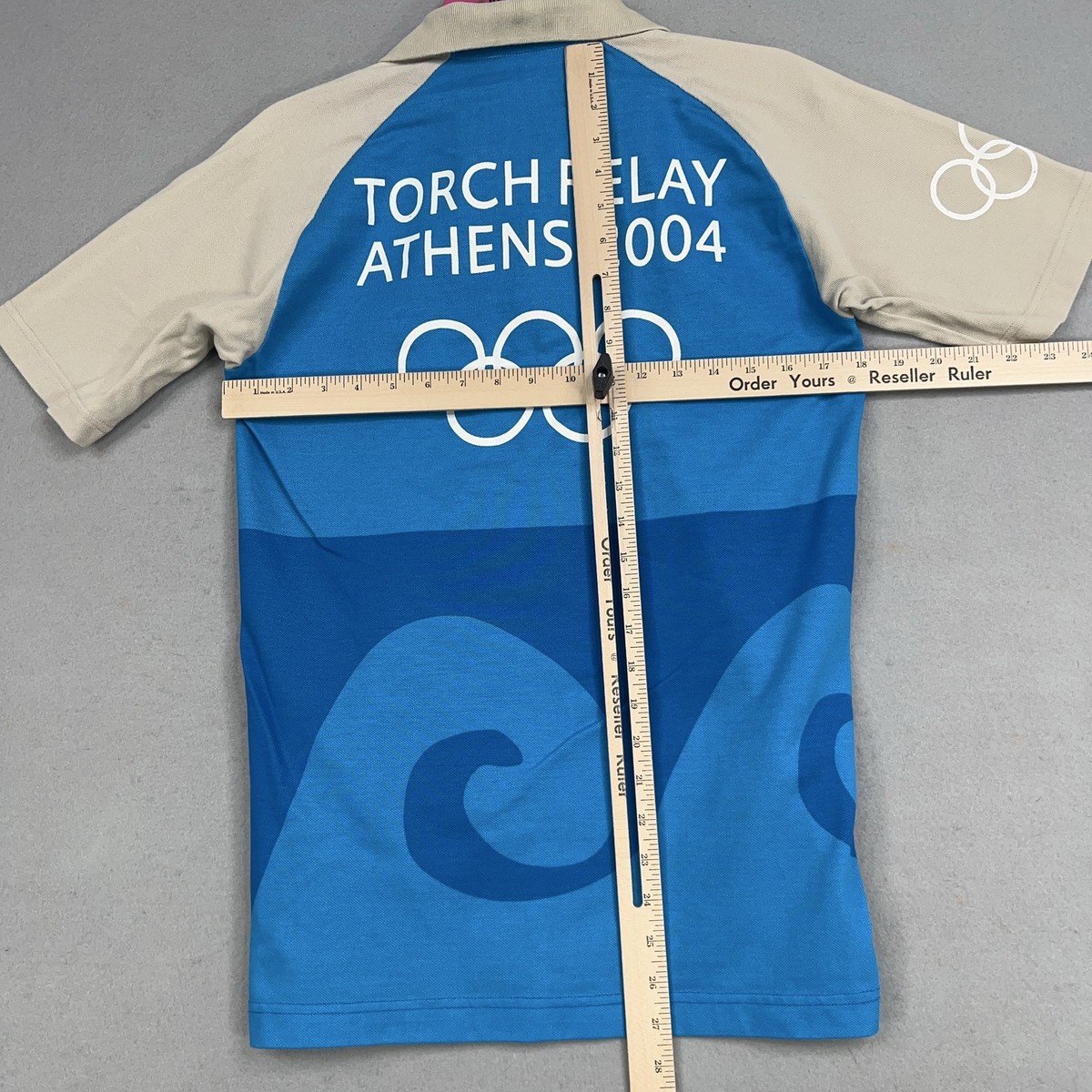Vintage Olympic Games Shirt Mens XS Blue Polo Athens 2004 Adidas