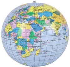 Rhode Island Novelty Inflatable Globe Replica 16-inch One Size, Multicolor