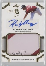 2016 Leaf Perfect Game National Showcase Gold /20 Hunter Milligan Patch Auto 2u3