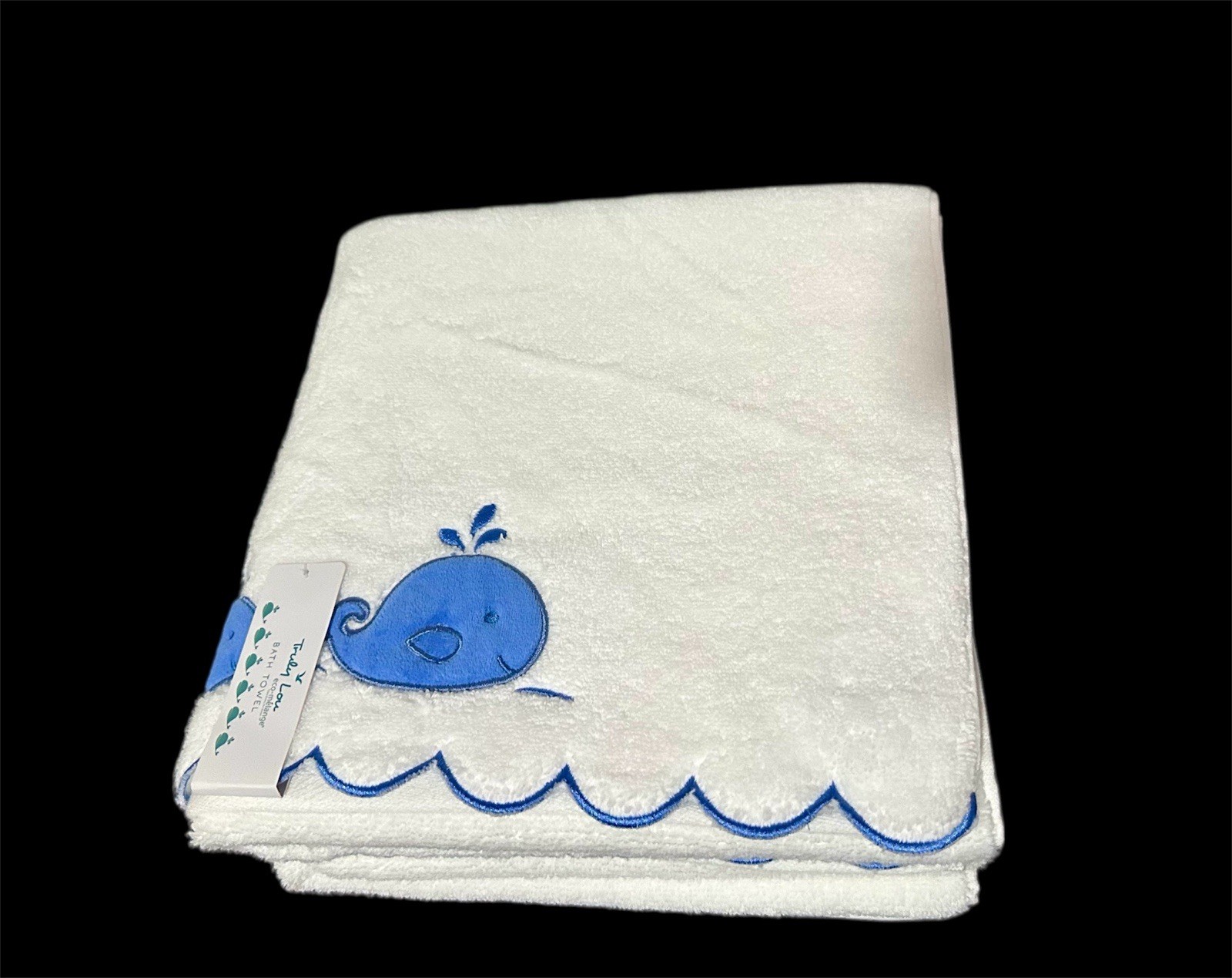 S Blue White Kids Embroidered Towel Set Nwt