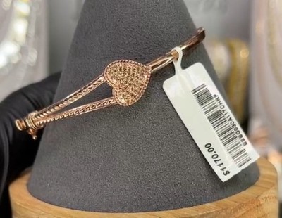 Nagelneues natürliches Diamant Armband - Roségold über massivem Sterlingsilber 925