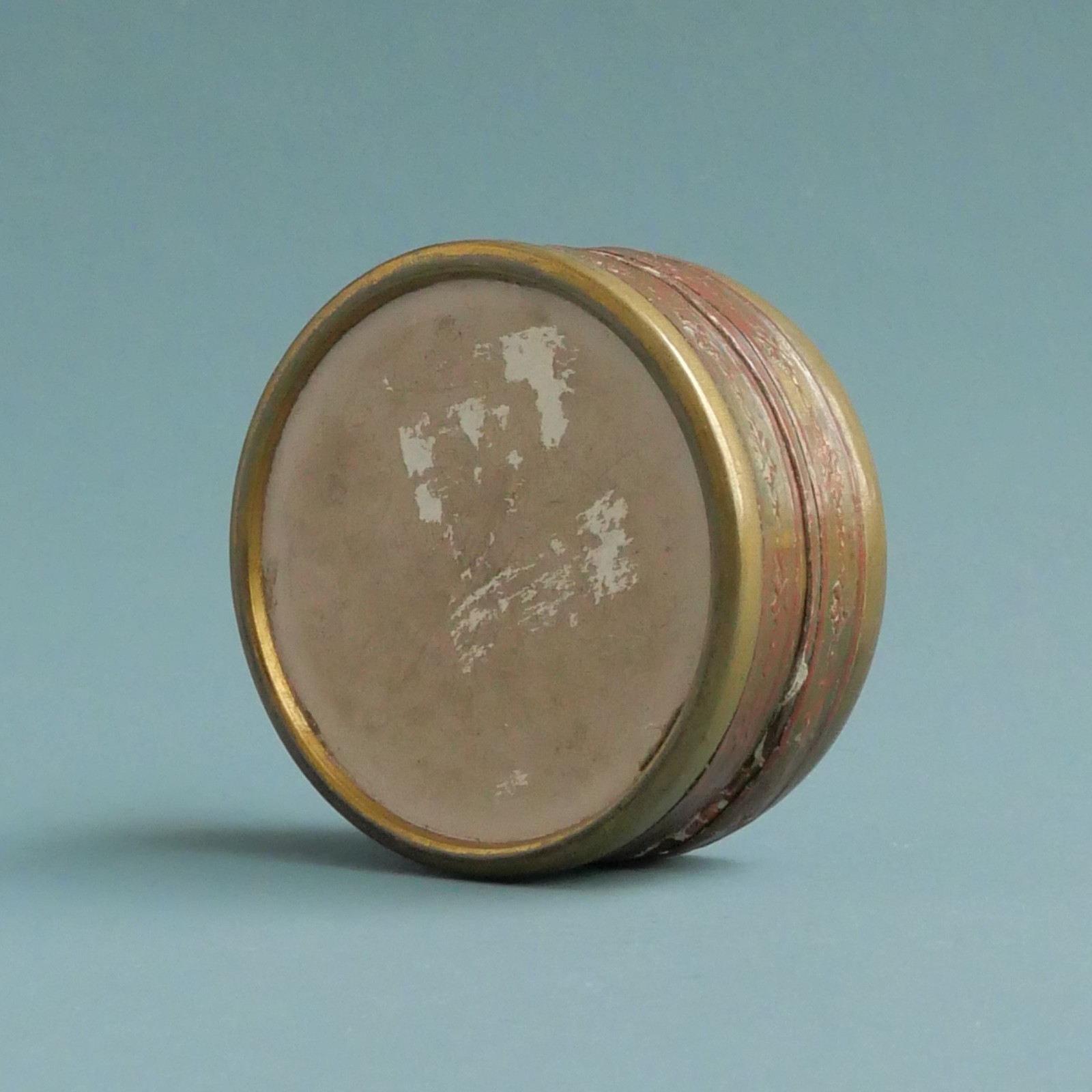 Small Candy Box Fixed Under Glass Bergère 19th C Eglomisé Cover Framed