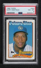 1989 Topps Future Star Gary Sheffield #343 PSA 8 0hm4